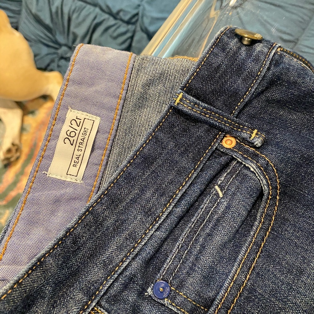 Gap real straight jeans.